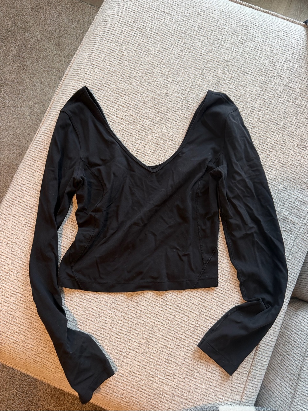 Classic Black Long-Sleeve V-Neck